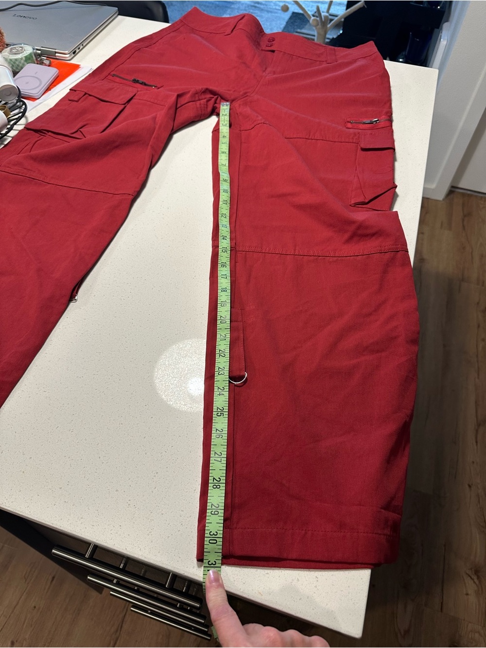 Red Burgundy 2xl Cargo Utility Pants NWOT - Picture 2 of 8